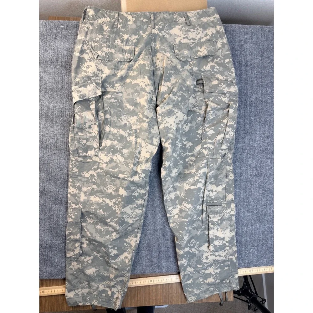 US Army Combat Uniform ACU Digital Camo Cargo Pants Large Regular Ripstop Mens
